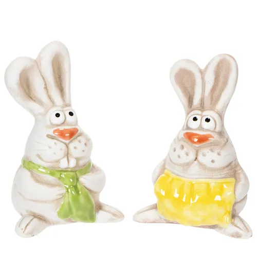Osterdeko Keramikfiguren Handbemalt – Kreative Tischdeko für Ostern - Diese handbemalten Keramik-Osterhasen bringen festliche Stimmung auf deinen Tisch. Perfekt für die Osterdekoration und im charmanten Landhausstil gestaltet.