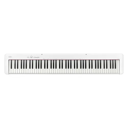 Casio CDP-S110WE - Digitalpiano mit 88 gewichteten Tasten, skalierte Hammermechanik für authentisches Spielgefühl, inklusive Pedal und Notenhalter