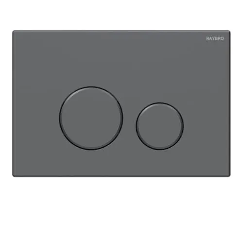 Betätigungsplatte RAYBRO „Cortado 65“ in Gun Metal - Organizer zum Herausziehen für Zuhause, stilvolle Betätigungsplatte in Gun Metal, passend für Geberit Delta und Sigma Spülkästen.
