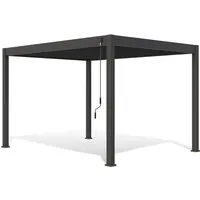 Weide Deluxe Pergola aus Aluminium 3x4m mit Lamellendach - Elegante freistehende Pavillon-Lösung aus wetterbeständigem Aluminium mit manuell einstellbaren Lamellen für optimale Lichtregulierung und effektiven UV-Schutz.