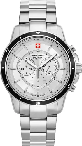 Swiss Alpine Military Douglas Chrono Uhr - Herren-Armbanduhr mit analoger Anzeige, 100 m wasserdicht und robustem Edelstahl-Gehäuse. Perfekt für Sport und Alltag.