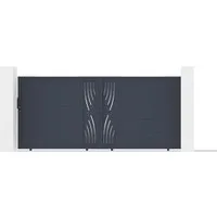 Casanoov Schiebetor Veleta 400x180cm & Gartentür 100x180cm Aluminium Grau - Praktisches Set mit einem eleganten Schiebetor und einer passenden Gartentür aus hochwertigem Aluminium in Grau. Ideal für Ihren Außenbereich, robust und pflegeleicht.