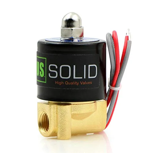 U.S. Solid 1/4" G 24V AC Messing Magnetventil Direktgesteuert für Wasser Luft Gas Öl NC Brass Solenoid Valve