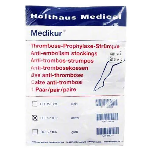 Thrombose Prophylaxe Strumpf 2 St - Medizinische Strümpfe mit stufenlosem Kompressionsverlauf, ideal für liegende Patienten. Sicher verpackt mit ausführlicher Gebrauchsanweisung für optimale Anwendung und Pflege.