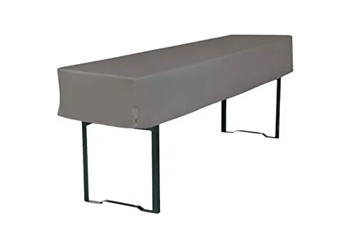 TexDeko Biertischhusse Tischdecke 3/8 Länge für Bierzelttisch Premium Blickdicht waschbar 220x50x30cm (Anthrazit)