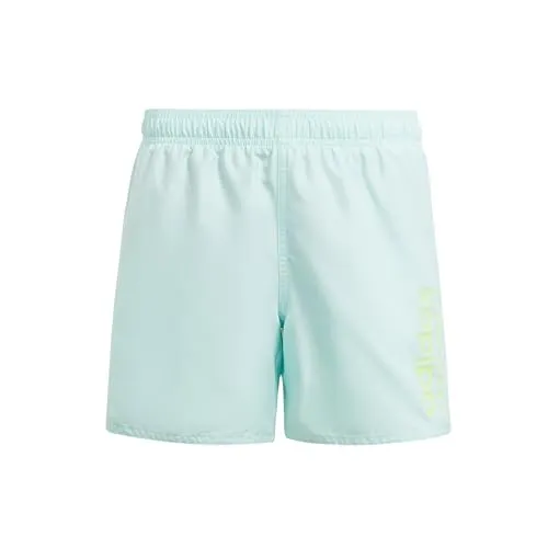 adidas Jungen Sportswear Essentials Logo CLX Swim Shorts Kids, Semi Flash Aqua/Green Spark, 15-16 Years