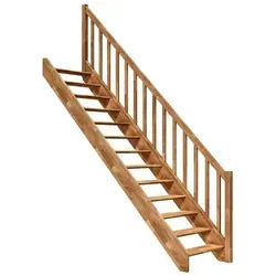 Dolle Raumspartreppe Paris – Eiche versiegelt, ohne Setzstufen - Elegante Raumspartreppe aus Eiche, ideal für kleine Räume. Flexibel anpassbar, mit geprüfter Tragkraft von 150 kg und wahlweise geradem Lauf oder Wendelung.