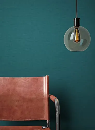 NEWROOM Tapete Blau Vliestapete Einfarbig - Uni Petrol Textil Struktur Modern - Tapeten für stilvolle Wohnräume, lichtbeständig und leicht abziehbar. Inkl. Tapezier-Ratgeber für ein perfektes Ergebnis!