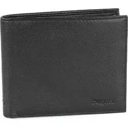 bugatti Sempre Geldbörse Herren Leder 4CC – Schwarz - Herren-Geldbörse im Querformat mit 4 Kartensteckfächern und edlem Design. Ideal für Freizeit und Business, passt perfekt in jede Hosentasche.