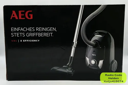 AEG Bodenstaubsauger VX4-1-EB Efficiency - 750 W, Hygienefilter E12 und DustPro Bodendüse für optimale Staubaufnahme