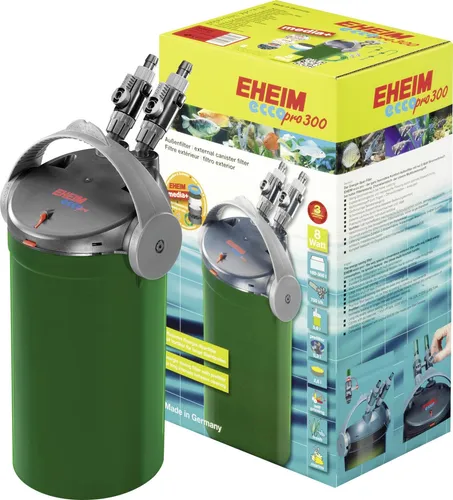 EHEIM ecco pro 300 - Komfort-Außenfilter - Aquarien Zubehör mit nur 5 bzw. 8 Watt Stromverbrauch und hoher Filterleistung. Ideal für effiziente Aquarienpflege dank cleverem Multifunktionsgriff.