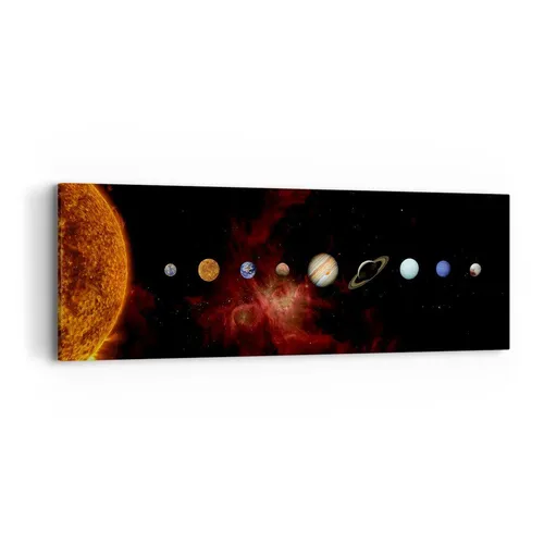 Wandbilder 90x30cm Leinwandbild Sonnensystem Planeten Kosmos Bilder Wanddeko