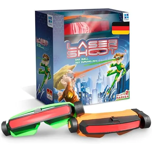 Megableu Laser Shoot: Spannendes Laser-Duell für 2 Spieler - Interaktives Actionspiel für drinnen und draußen, ideal für packende Duelle ab 7 Jahren mit präziser Treffer-Erkennung und maximalem Spielspaß!