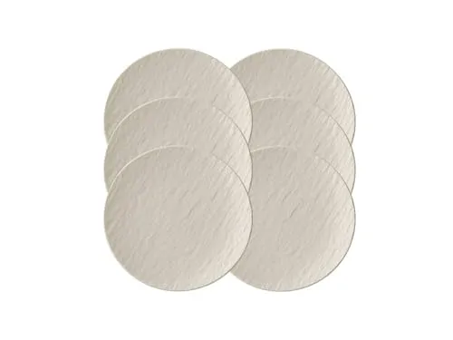 Villeroy & Boch Manufacture Rock Brotteller 16 cm 6er Set - Elegante 6er Set Brotteller aus hochwertigem Premium Porcelain, spülmaschinen- und mikrowellensicher. Ideal für stilvolle Tischdekoration und perfekte Präsentation von Brot und Beilagen.