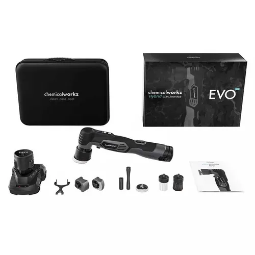 ChemicalWorkz EVO Mini Akku Hybrid-Exzenter Poliermaschine - Poliermaschine für alle Lackarten, kabellos und ideal für die Außenreinigung & -pflege von Fahrzeugen.