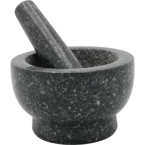 Zeller Present Mörser Set aus Granit, 2-tlg. - Hochwertiges 2-teiliges Mörser & Stößel-Set aus robustem Granit. Ideal zum Zerkleinern von Gewürzen und Kräutern dank angerautem Stößel. Perfekt für die Küche.