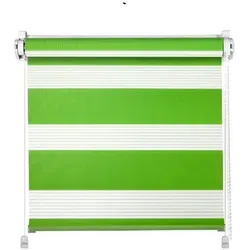 Doppelrollo Klemmfix Click 3 in 1 - Duorollo in Grün - Rollos, ohne Bohren und ideal für Kipp- und Drehfenster, bieten stufenlose Höhenverstellung für optimalen Sichtschutz.