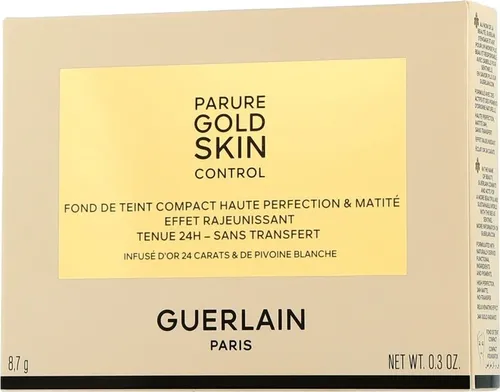 GUERLAIN Parure Gold Compact Foundation Nr. 1N - 8.7 g - Make-up und Pflege in einer Kompakt-Foundation mit 24-Karat-Gold und Pfingstrose, für 24 Stunden perfekten Halt und ein strahlendes, mattiertes Finish.