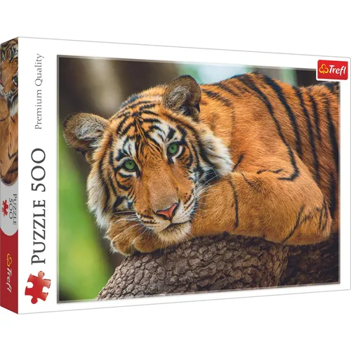 Trefl 916 37397 EA 500pcs Tiger - Hochwertiges Puzzle mit Tigerporträt, 500 Teile für entspannende Stunden und dekorative Wandgestaltung