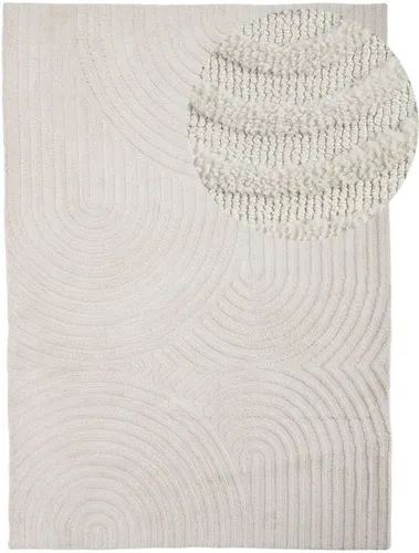 carpetfine Teppich Holly Zen 1, rechteckig, 12 mm Höhe - Kurzflor-Teppich mit Hoch-Tief-Effekt und modernem geometrischem Design, ideal als dekoratives Highlight für Wohn- und Schlafzimmer.