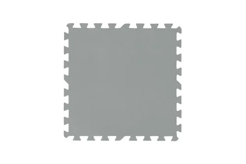 Bestway Flowclear Pool-Bodenschutzfliesen Set, grau, 9 Stück á 50 x 50 cm - Poolabdeckungen - Idealer Schutz für Aufstellpools mit 9 robusten, erweiterbaren Bodenschutzfliesen aus Polyethylen.