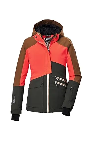 killtec Mädchen Skijacke KSW 405 GRLS - Wasserdicht und Atmungsaktiv - Wintersport-Bekleidung: Mädchen Funktionsjacke mit 10.000 mm Wassersäule, verschweißte Nähte und verstellbare Ärmelabschlüsse für optimalen Schutz und Komfort.