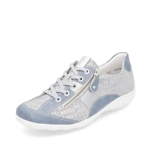 Stylische Schnürschuhe mit Metallic-Schimmer, Gr. 41 - Freizeitschuh aus hochwertigem Leder und Lederimitat, ideal für modische Akzente im Alltag.