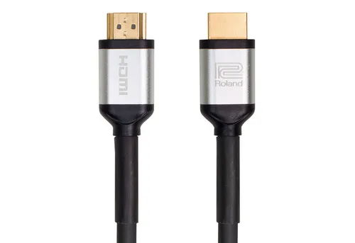 Roland RCC-25-HDMI Black-Series HDMI Kabel 7,5m - Hochwertiges HDMI 2.0-Kabel mit 18 Gbit/s Bandbreite, ideal für 4K HD-Videoübertragung. Langlebig und störungsfrei dank dreifacher Abschirmung und vergoldeten Steckern. Perfekt für Ihr Audio- und Video-Setup.