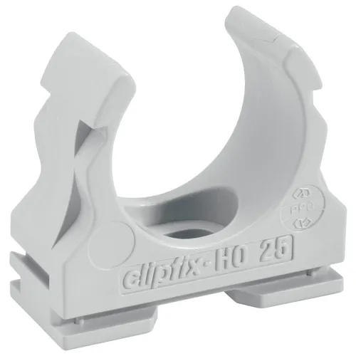Fränkische Befestigungsschelle CLIPFIX-HO M16 - Sonstige Elektroinstallationsartikel, halogenfreie Kunststoff-Klemmschelle in grau RAL 7035, ideal für FPKu-EM-F-LS0H Low Smoke und FPKu-EM-F-H0 Rohre.
