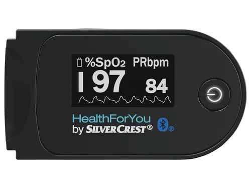 SILVERCREST PERSONAL CARE Pulsoximeter "SPO 55", mit HealthForYou- App