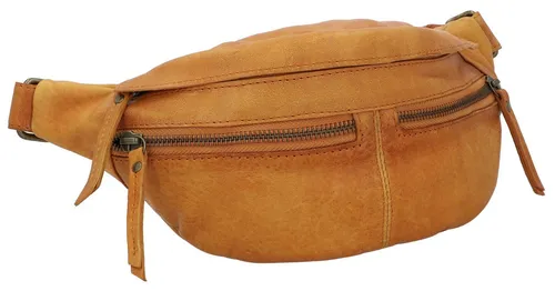 Gusti Leder Gürteltasche Acton - Braune Bauchtasche aus Rindsleder - Gürteltaschen aus hochwertigem Anilinleder, ideal für stilvolle Ausflüge. Mit praktischem Reißverschluss und verstellbarem Schulterriemen (85-132 cm) für optimalen Tragekomfort.