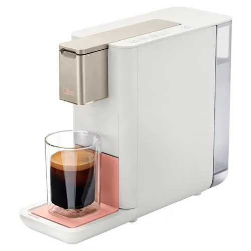 Tchibo Qbo ICONIC Pantone™ Kapselmaschine für Espresso und Caffè, Kompakt und elegantes Design in Muted Clay