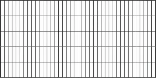 Doppelstab-Gittermatte 2000mm x 1000mm - Anthrazit - Doppelstabmattenzaun | Verzinkte, rostbeständige Matten für lange Lebensdauer | Kunstoffbeschichtet in Anthrazit (RAL 7016)