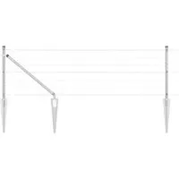 vidaXL Zaun mit Pfosten Silber 0.4 x 50 m aus Stahl - Gartenzäune aus robustem, pulverbeschichtetem Stahl, wetterbeständig und einfach zu montieren – ideal für eine sichere Abgrenzung von Gärten und Terrassen.