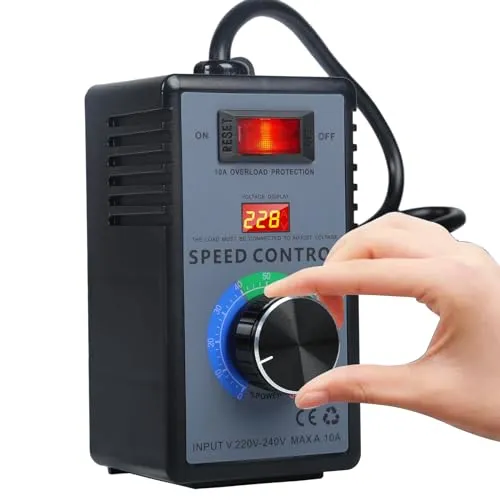 Ailao Drehzahlregler 230V - Drehzahlregler für Motoren bis 4000W, ideal für Winkelschleifer und Handbohrer. Mit Überlastungsschutz und schneller Reaktion für optimale Leistung.