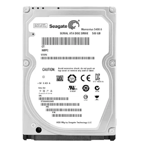 Seagate Momentus 500GB ST9500325AS - 2,5" HDD - Interne 500GB Festplatte mit 5400 U/min für Laptops, ideal für schnelles Datenmanagement und einfache Installation.