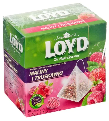 HERBATA EXPRESOWA LOYD MALINA/TRUSKAWKA OP20SZT ART. SPOŻYWCZE KOS 5900396016164