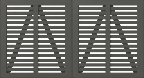 Plus Doppeltor Harmoni 200 x 107 cm umbragrau - Gartenzäune, fungizidbehandelt für zusätzliche Langlebigkeit und Schutz gegen Witterungseinflüsse.