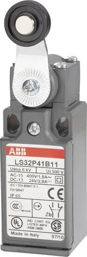 ABB LS32P41B11 Endschalter - 2P, IP65, 10A - Leistungsschalter mit IP65-Schutz, perfekt für industrielle Anwendungen und zuverlässige Positionserkennung.