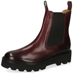 Melvin & Hamilton Stiefeletten Damen Sally 186 Bordeaux 37 - Elegante Stiefeletten aus hochwertigem Kuhleder mit runder Spitze und 3,5 cm Plateauabsatz. Pflegeleicht und ideal für stilvolle Outfits.