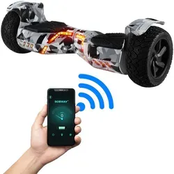 ROBWAY X2 Hoverboard – Offroad-Spaß für die ganze Familie - Das ROBWAY X2 Hoverboard bietet kraftvolle 700 Watt Motorleistung, bis zu 15 km/h Geschwindigkeit und eine Reichweite von 20 km. Mit Bluetooth, App-Steuerung und stylischen LEDs für unvergessliche Abenteuer.