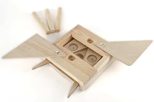 SAUERLAND Intelligenzspielzeug/Hundespielzeug Multi 34 x 24 x 10 cm für Hunde, Katzen, Kleintiere | Kombinationsspiel, Motivationsspielzeug aus Echtholz