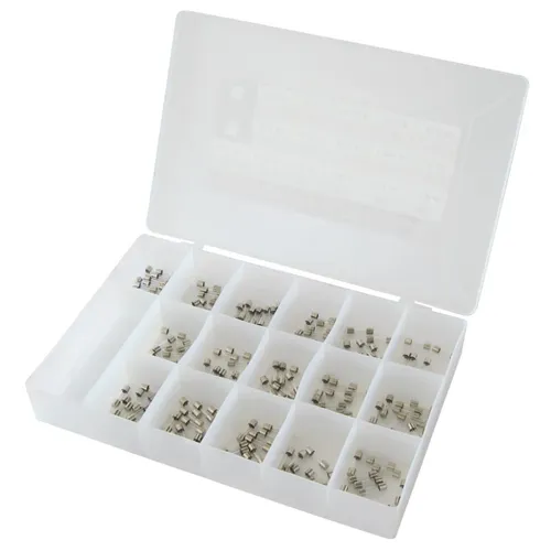 160-teiliges Sicherungen-Sortiment Feinsicherungen 5x20mm, 80x träge/80x flink