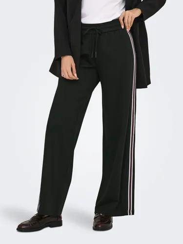 ONLY Jogger Pants ONLPOPTRASH-TADIA MW X-WIDE TAPE PNT mit seitlichem Farbeinsatz, Black Detail:Tape in Vineyard wine
