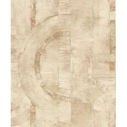 Rasch Tapeten Vliestapete (Grafisch) Creme goldene 10,05 m x 0,53 m Composition 554762