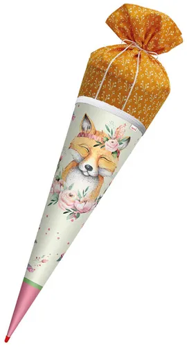 ROTH Schultüte Lieblingsstück - Funny Fuchs 70 cm, hochwertige Stoffzuckertüte mit liebevollem Design und praktischem Stoffverschluss