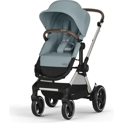 Cybex EOS Lux Kinderwagen 2-in-1 - Stormy Blue - Kinderwagen für Kinder von 0 bis 4 Jahren, mit 2-in-1 Funktion als Babywanne und Sportsitz, pannensicheren All-Terrain Rädern und UV-Schutzfaktor 50+ für optimalen Sonnenschutz.