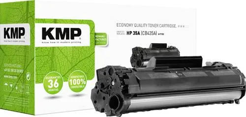 KMP Toner ersetzt HP 35A, CB435A - Schwarz für 1500 Seiten - Kompatibler Toner für höchste Druckqualität, ideal für Büro und Homeoffice, ersetzt HP 35A und bietet bis zu 1500 Seiten Druckleistung.