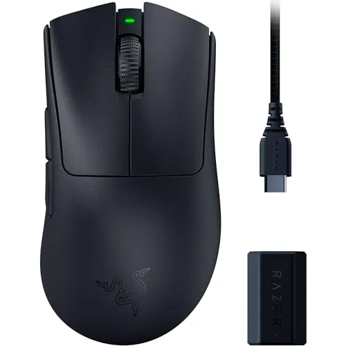 DeathAdder V3 Pro+ - Gaming Maus Schwarz, 8000 Hz Polling Rate und 30000 dpi Sensor für ultimative Präzision
