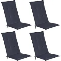 Beautissu Polsterauflage Loft HL, 4er Set für Hochlehner Stühle - Hochwertige 4er Set Auflagen für Hochlehner, 120x50x6 cm, mit einfacher Befestigung und UV lichtechten Stoff für langlebigen Komfort in Ihrem Garten.